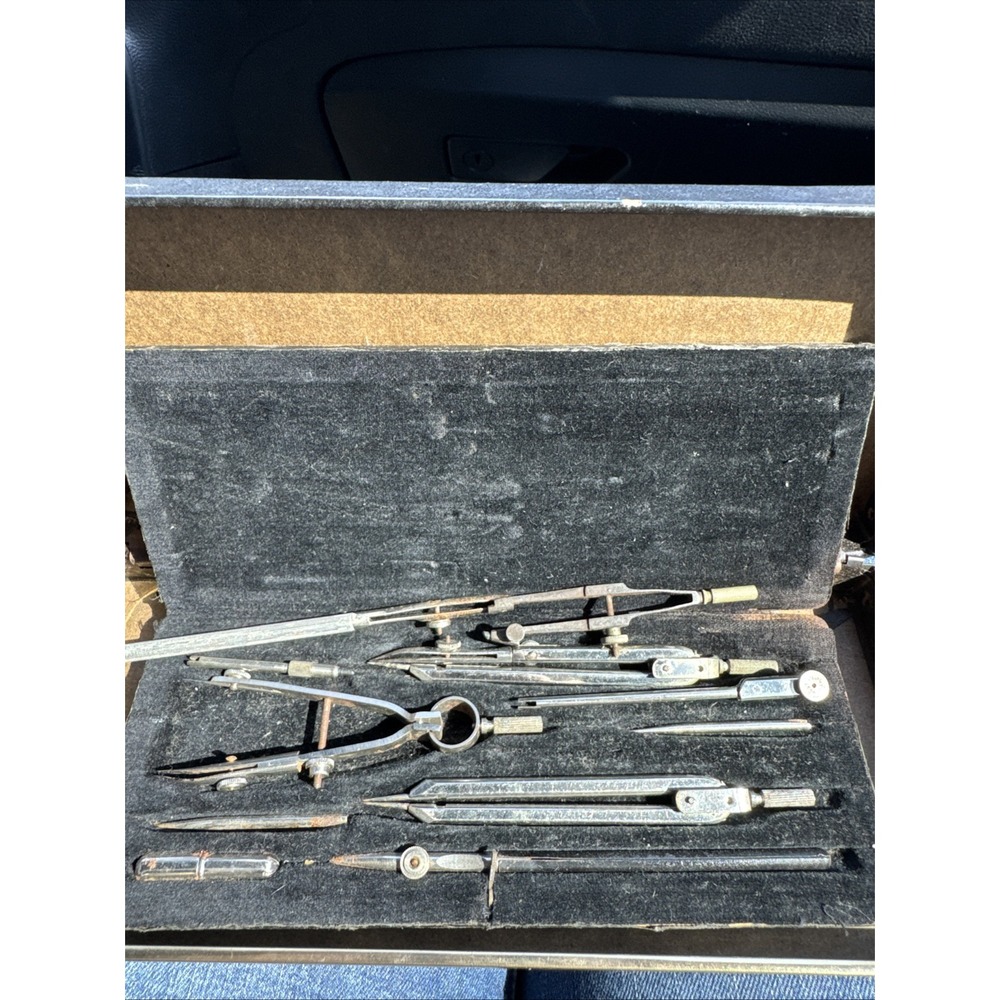 Vintage‎ Set Of Soviet Drawing Instruments Drafting Tools